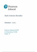 2025 Pearson Edexcel GCSE Chemistry Mark Scheme Paper 1 &lpar;ICHO&sol;1F&rpar;