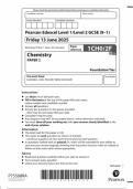 2025 Pearson Edexcel GCSE Chemistry Paper 2 &lpar;1CHO&sol;2F&rpar;