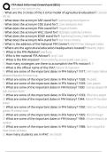 FFA Best Informed Greenhand &lpar;BIG&rpar;  Exam Questions and Answers 100&percnt; Pass &vert;Verified & Updated &vert;Actual 2025&sol;2026 Exam Blue Print