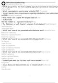 FFA Greenhand Test Prep  Exam Questions and Answers 100&percnt; Pass &vert;Verified & Updated &vert;Actual 2025&sol;2026 Exam Blue Print