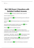 Biol 1202 Exam 2 Questions with  Detailed Verified Answer
