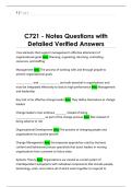 C721 - Notes Questions with  Detailed Verified Answers 