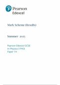 2025 Pearson Edexcel GCSE Physics Mark Scheme Paper 1 &lpar;1PHO&sol;1H&rpar;