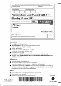 2025 Pearson Edexcel GCSE Physics Paper 2 &lpar;1PHO&sol;2F&rpar;