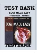 Test Bank for ECGs Made Easy 6th Edition by Barbara J Aehlert 9780323401302 Chapters 1-10 Complete Guide&period;