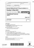 2025 Pearson Edexcel GCSE Combined Science Biology Paper 1 &lpar;1SCO&sol;1BH&rpar;