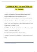 Louisiana POST Exam 2026 Questions and Answers