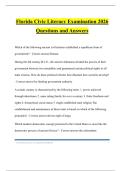 Florida Civic Literacy Examination 2026 Questions and Answers