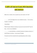 CARN-AP 2nd set Exam 2026 Questions and Answers