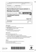 2025 Pearson Edexcel GCSE Combined Science Biology Paper 4 &lpar;1SCO&sol;2BH&rpar;