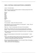 GEOL 109 FINAL EXAM QUESTIONS & ANSWERS