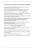 BYU GEOLOGY 109 EXAM 3 QUESTIONS & ANSWERS