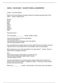 GEOL 109 EXAM 1 QUESTIONS & ANSWERS