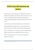 TFM11 Exam 2026 Questions and Answers