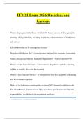 TFM11 Exam 2026 Questions and Answers