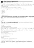 Nurs 223 Exam &num;1 Pharmacology Exam Questions and Answers 100&percnt; Pass &vert;Verified & Updated &vert;Actual 2025&sol;2026 Exam Blue Print