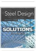 Solutions Manual for Steel Design &lpar;6th Edition&rpar; by Segui &ndash; Complete Worked Solutions