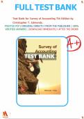 Test Bank for Survey of Accounting 7th Edition by Christopher T&period; Edmonds&period;&vert;All chapters covered&comma; Graded A&plus;&period;