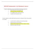 HESI RN Fundamentals V1 & V2 &ndash; Nursing Exam Questions and Answers