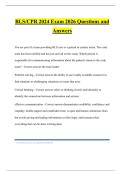 BLS&sol;CPR 2024 Exam 2026 Questions and Answers
