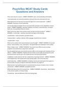 Psych&sol;Soc MCAT Study Cards  Questions and Answers