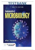 Test Bank&colon; Fundamentals of Microbiology&comma; 12th Edition by Jeffrey C&period; Pommerville questions with correct answers