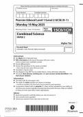 2025 Pearson Edexcel GCSE Combined Science Chemistry Paper 5 &lpar;1SCO&sol;2CF&rpar;