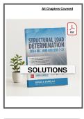 Solutions Manual for Structural Load Determination&colon; 2024 IBC and ASCE&sol;SEI 7-22 &lpar;2nd Edition&rpar; by Fanella &ndash; Complete Worked Solutions and Examples