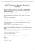 MCAT Psych&sol;Soc Question Bank with  Answers