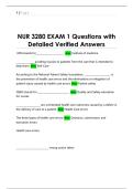 NUR 3280 EXAM 1 Questions with  Detailed Verified Answers