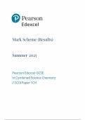2025 Pearson Edexcel GCSE Combined Science Chemistry Mark Scheme Paper 2 &lpar;1SCO&sol;1CH&rpar;