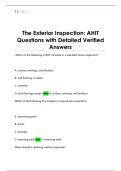 The Exterior Inspection&colon; AHIT  Questions with Detailed Verified  Answers 