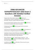 UTMB ADVANCED  PATHOPHYSIOLOGY 5355 Exam 3  Questions with Detailed Verified  Answers