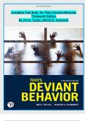 Complete Test Bank  for Thio&rsquo;s Deviant Behavior Thirteenth Edition By Jim D&period; Taylor&comma; Martin D&period; Schwartz