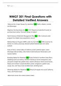 WMGT 301 Final Questions with  Detailed Verified Answers