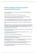Home Inspector Practice exam #1  questions and answers