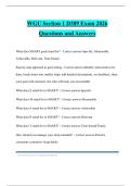 WGU Section 1 D389 Exam 2026 Questions and Answers
