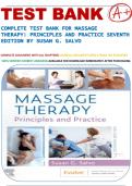 Test Bank for Massage Therapy&colon; Principles and Practice 7th Edition by Susan G&period; Salvo &lpar;Complete Chapters with Verified Answers&rpar;
