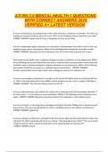 ATI RN 3&period;0 MENTAL HEALTH 1 QUESTIONS WITH CORRECT ANSWERS 2025 VERIFIED A&plus; LATEST VERSION