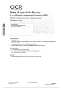 OCR A LEVEL English Language and Literature &lpar;EMC&rpar; H474&sol;03 JUNE 2025 QUESTION PAPER AND MARK SCHEME