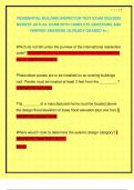 RESIDENTIAL BUILDING INSPECTOR TEST EXAM 2025&sol;2026 NEWEST ACTUAL EXAM WITH COMPLETE QUESTIONS AND VERIFIED ANSWERS &vert;ALREADY GRADED A&plus;&vert; 