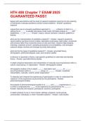 HTH 408 Chapter 7 EXAM 2025 GUARANTEED PASS&excl;&excl;