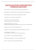 EXIT EXAM STUDY GUIDE 2025 WITH COMPLETE SOLUTION