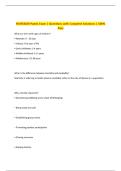 NURS3029 Paeds Exam &vert; Questions with Complete Solutions &vert; 100&percnt; Pass