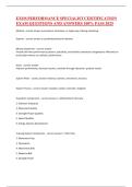 EXOS PERFORMANCE SPECIALIST CERTIFICATION EXAM QUESTIONS AND ANSWERS 100- PASS