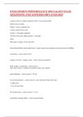 EXOS SPORTS PERFORMANCE SPECIALIST EXAM QUESTIONS AND ANSWERS 100- PASS 2025