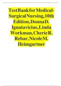 Test Bank for Medical-Surgical Nursing&colon; Concepts for Interprofessional Collaborative Care 10th Edition by Donna D&period; Ignatavicius&comma; M&period; Linda Workman & Cherie R&period; Rebar &comma; ISBN&colon; 9780323612425 &vert;All Chapters Verified&vert; Guide A&plus;