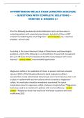 HYPERTENSION RELIAS EXAM &lpar;UPDATED 2025&sol;2026&rpar; &ndash; QUESTIONS WITH COMPLETE SOLUTIONS &ndash; VERIFIED & GRADED A&plus;