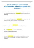 GALEN A&P NU-110 EXAM 4 LATEST QUESTIONS WITH VERIFIED SOLUTIONS 2025 &vert; GRADED A&plus;