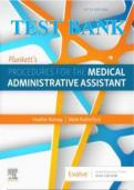 Test Bank for Plunkett&rsquo;s Procedures for the Medical Administrative Assistant Canadian 5th Edition by Ramsay&comma; Rutherford